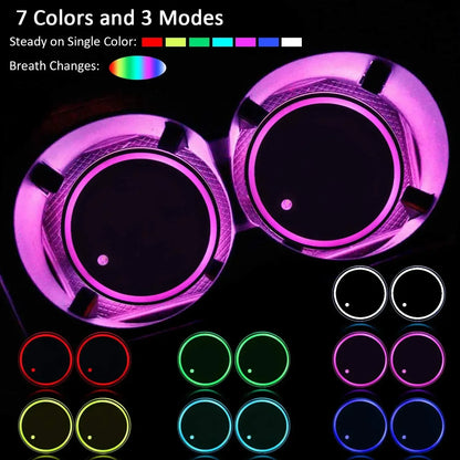 MoodGlow LED Car Coasters
