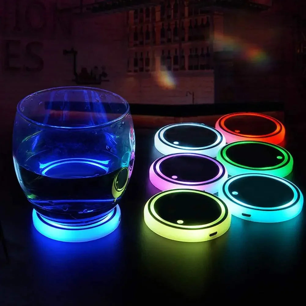 MoodGlow LED Car Coasters